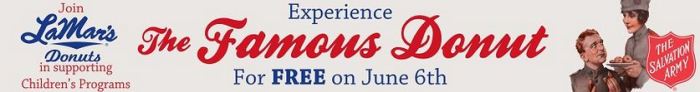 Free Donut at LaMar's Donuts on National Donut Day (June 6)